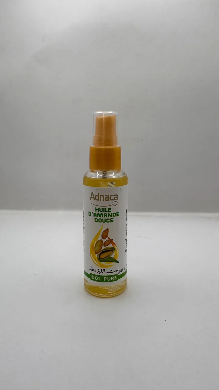 HUILE D'AMANDE DOUCE 100% PURE AVEC POMPE